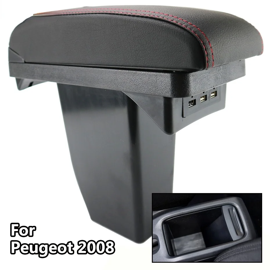 

Console For Peugeot 2008 New Storage Box Center Arm Rest Modification