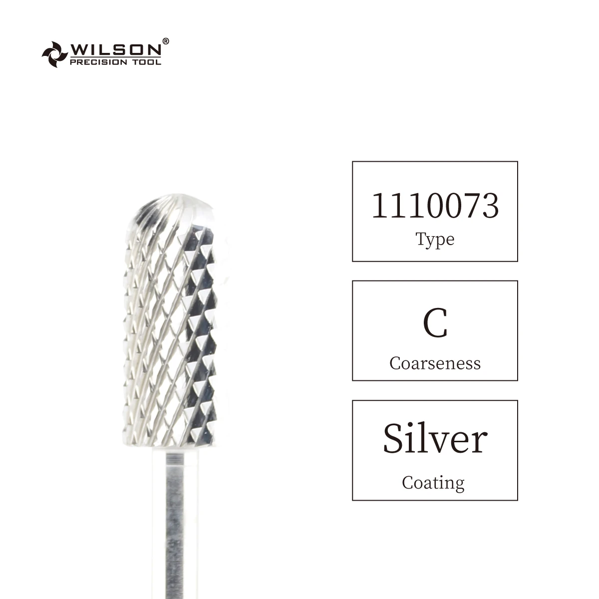 

2pcs Small Rounded Top Bit - Coarse (C-1110073) - Silver - WILSON Carbide Nail Drill Bit