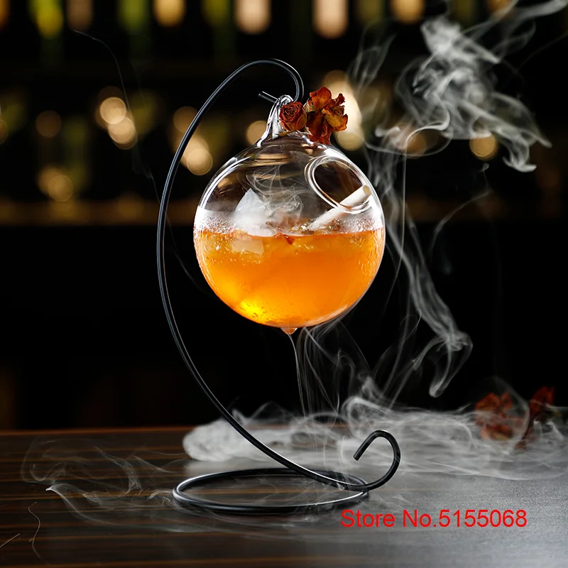 Инс креативный железный каркас копченое коктейльное стекло для бара подвесные