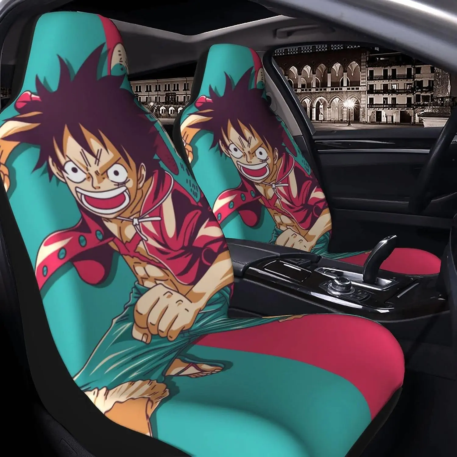 

Аниме Обезьяна D. Luffy пиратский автомобильный чехол на сиденье, универсальные автомобильные подушки, протектор автомобильных сидений, чехлы для автомобильных сидений подходят для большинства автомобилей