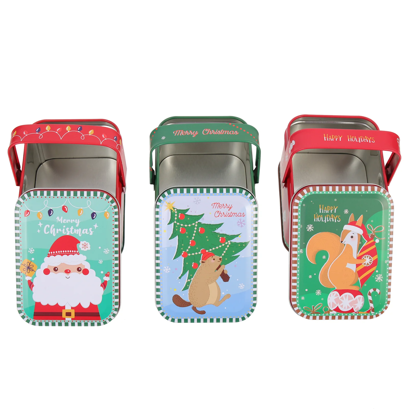 

Christmas Gift Tins Candy Box Tinplate Case Storagecontainer Can Jar Snacks Metal Party Nesting Jars Cookie Holdercartoon