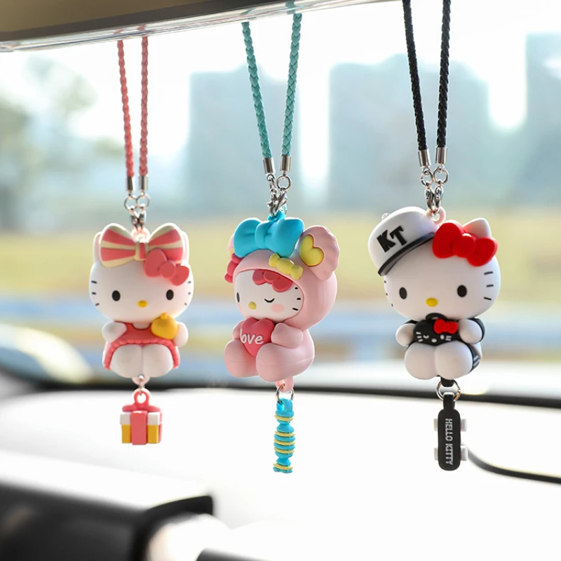 

Hello Kitty Car Pendant Car Ornament Cute Car Rearview Mirror Pendant Car Interior Decoration Ornament