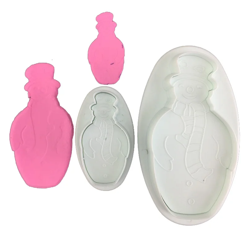 

DIY Christmas Cookie Cutters Snowman Sled Mold Chocolates Biscuits Cutter Set ABS Xmas Baking Cake Moulds New Year Kitchen Tools