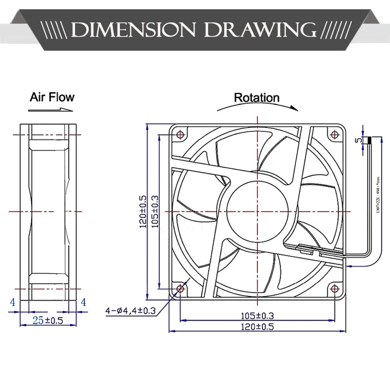 Вентилятор 140х140 чертеж