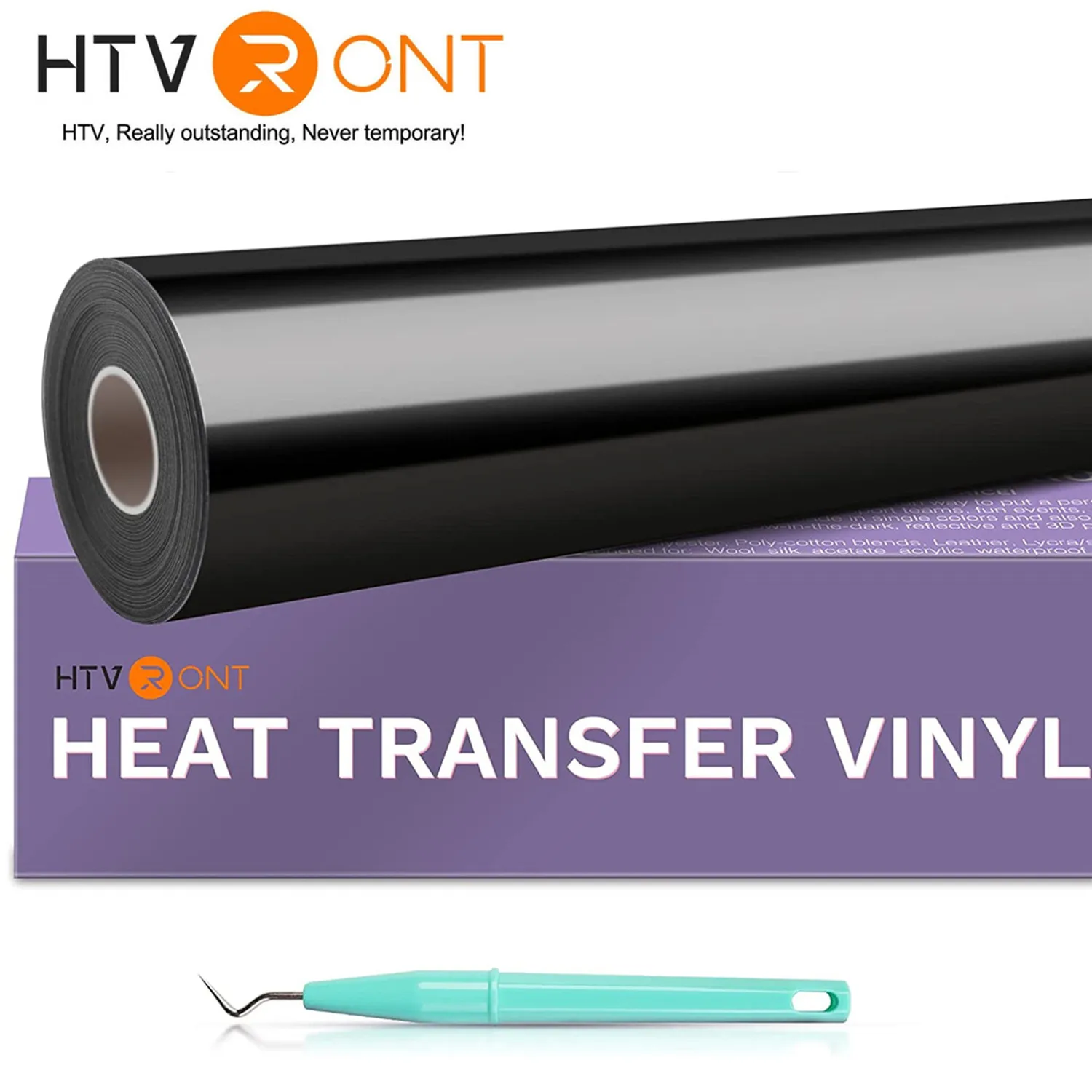 

HTVRONT 30x900cm/12"X30ft PU Heat Transfer Vinyl Roll for DIY T-shirt Cricut Craft Heat Press Iron On HTV Film Printing Clothes