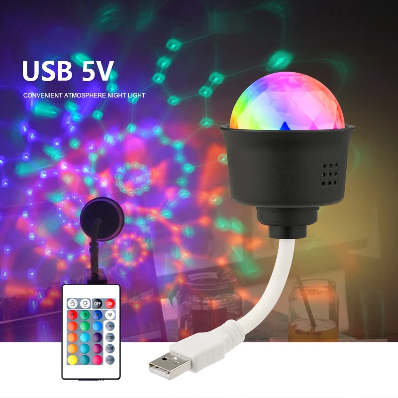 

New USB Power Projection Night Light Plug And Play Remote Control RGB LED Atmosphere Lamp For Baby Kid Bedroom Decor Christmas