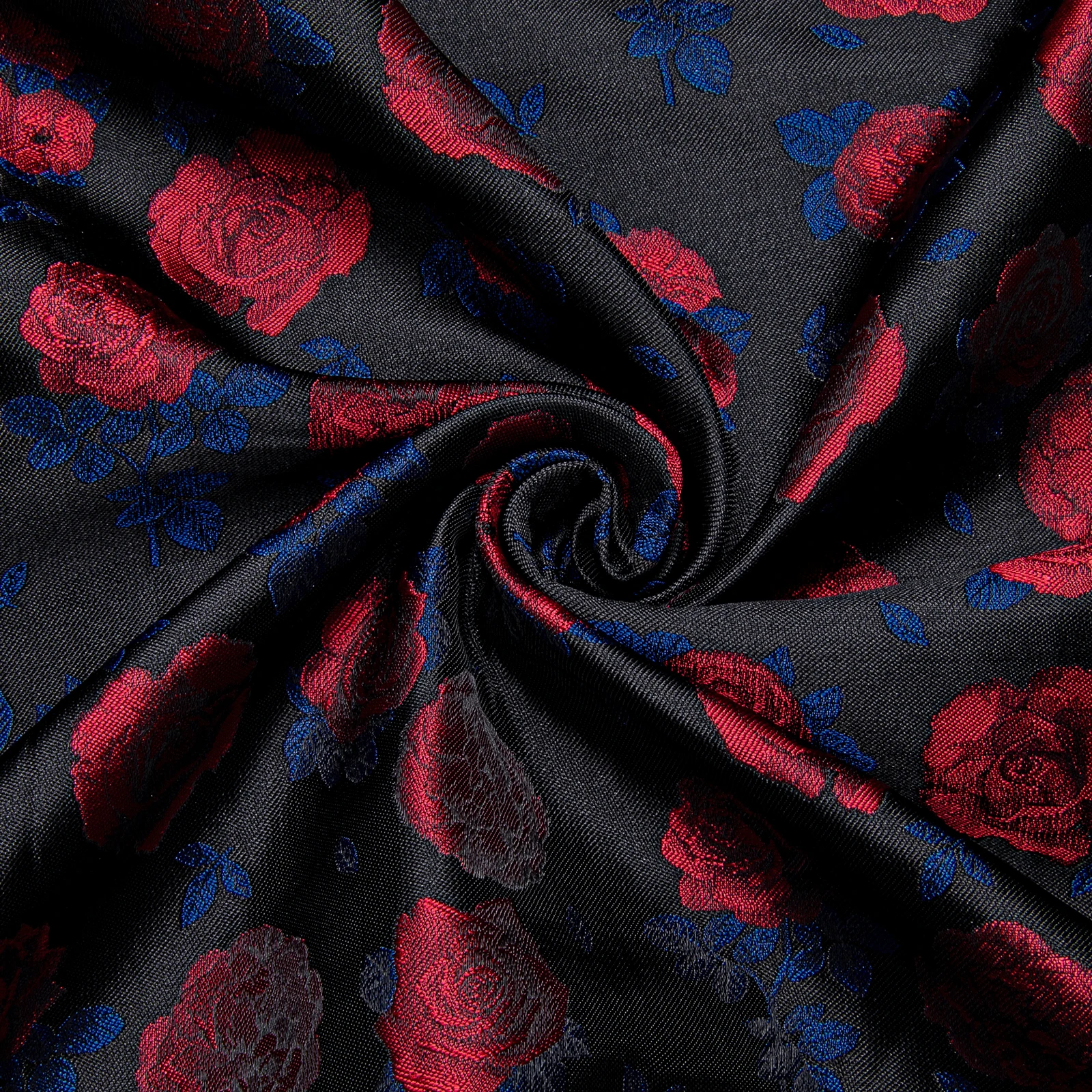 Soft Blue Red Turn Down Collar Floral Shirt For Man Luxury Ajustable Cuffs Button Closure Ajustable Cuffs Men Shirts Long Sleeve