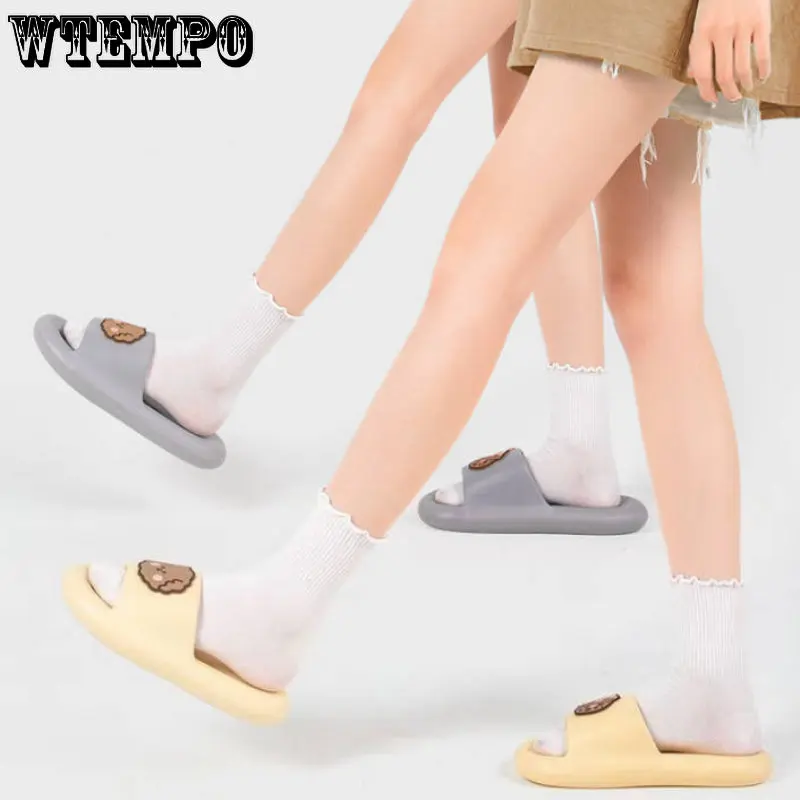 WTEMPO Cloud Soft Slippers Lovely Cartoon Home Outdoor Beach Sandals Men Flip Flops Women Bedroom Thick Bottom Shoes Wholesale