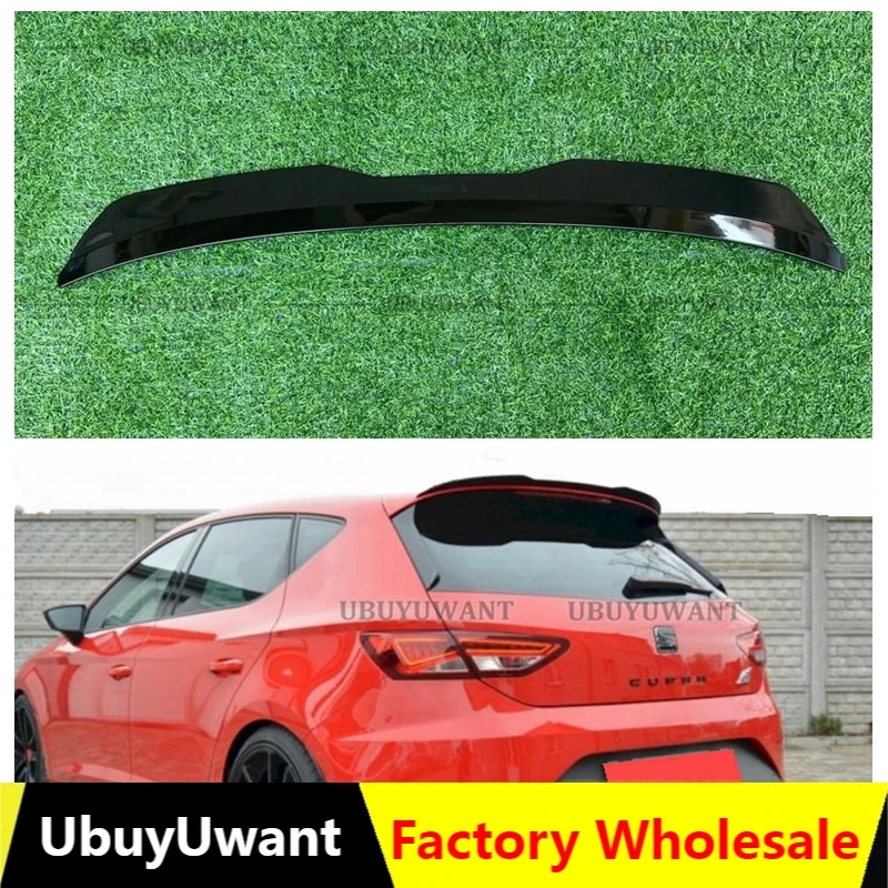 

Roof Spoiler For Seat Leon Cupra Mk3 Hatchback 2012 2013 2014 2015 2016 ABS Plastic Trunk Lip Spoiler Car Accessories Rear Wing