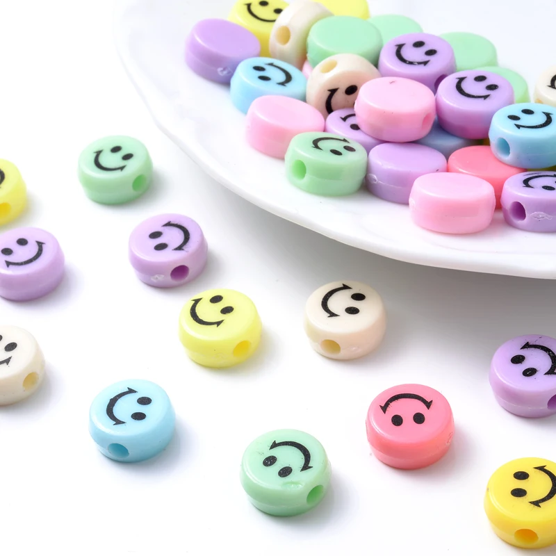 

20 30Pcs/Lot Plastic Beads CCB 12 15mm Mixed Light Color System Single Side Loose Spacer Bead for DIY Jewelry Makings Bracelet