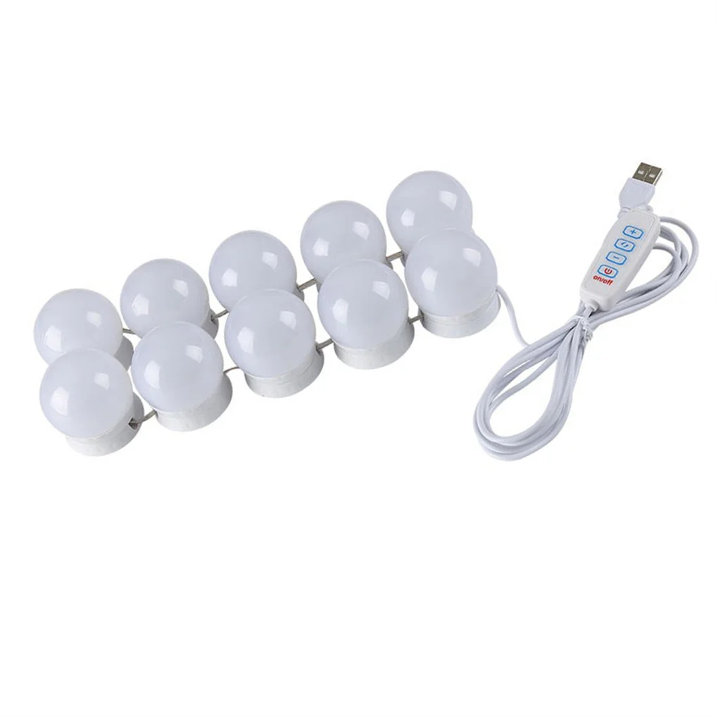 

USB Powered LED String Lights Dressing Table Self-Adhesive Vanity Mirror Bulb Bedroom Restroom Beauty Salon Makeup Lighting