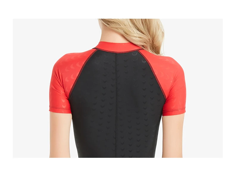 Women Professional Knee Length Quick Dry Racing Swimwear One Piece Surfing Training SwimSuit For Female Sport Bathing Beach Wear