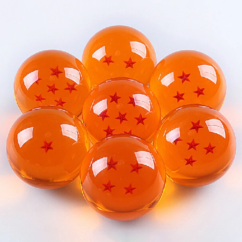 Экшн-фигурка аниме Драконий жемчуг оранжевая с 3D звездами из смолы коллекционная