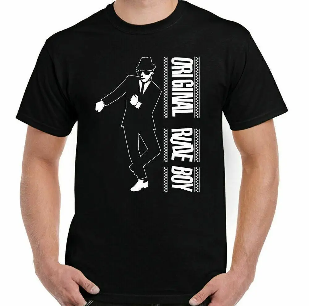 Оригинальная Мужская Двухцветная футболка унисекс с рисунком Rude Boy из