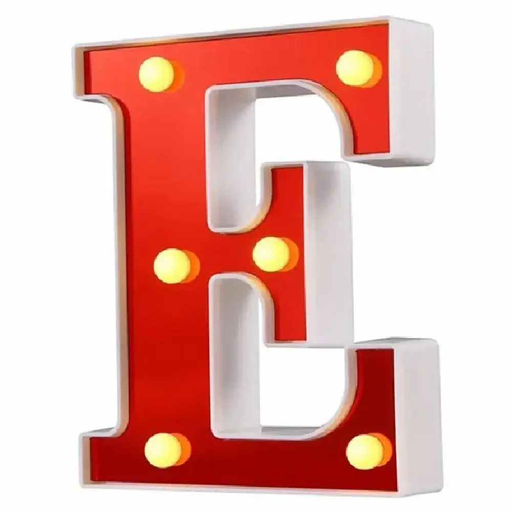 Фото Светодиодные буквы 16 см, 26 английских букв, светящийся дизайн, алфавитная лампа, светодиодный светильник, красный и белый цвета, ночник с LED-буквами №2