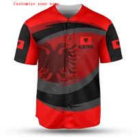 albania thunder customize your name baseball jersey shirt baseball shirt 3d printed mens shirt casual shirts hip hop tops
