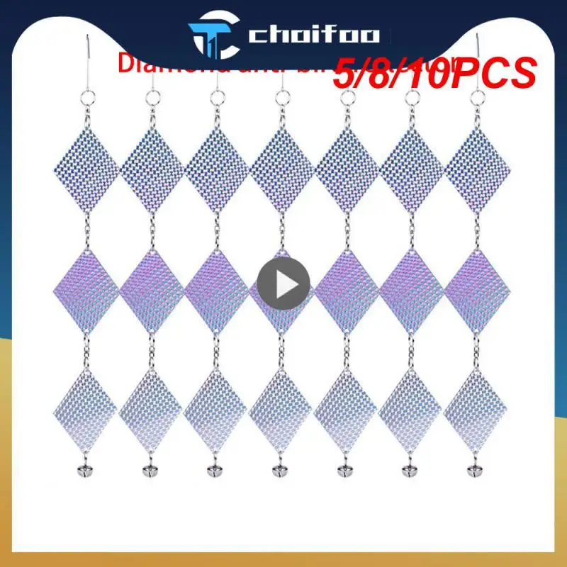 

5/8/10PCS Scare Bird Ribbon Loud Sound Rotating With The Wind Bird-proof Pieces Strong Reflective Laser Reflective