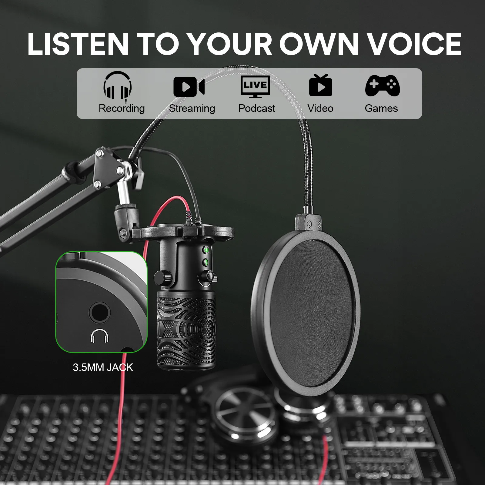 Набор для игрового микрофона Oneodio FM1-T USB профессиональный Студийный