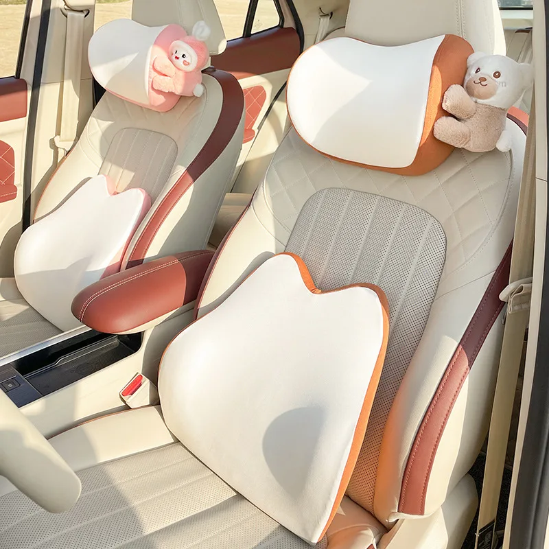 Автомобильный подголовник поддержка поясницы подушка для шеи из пены с эффектом