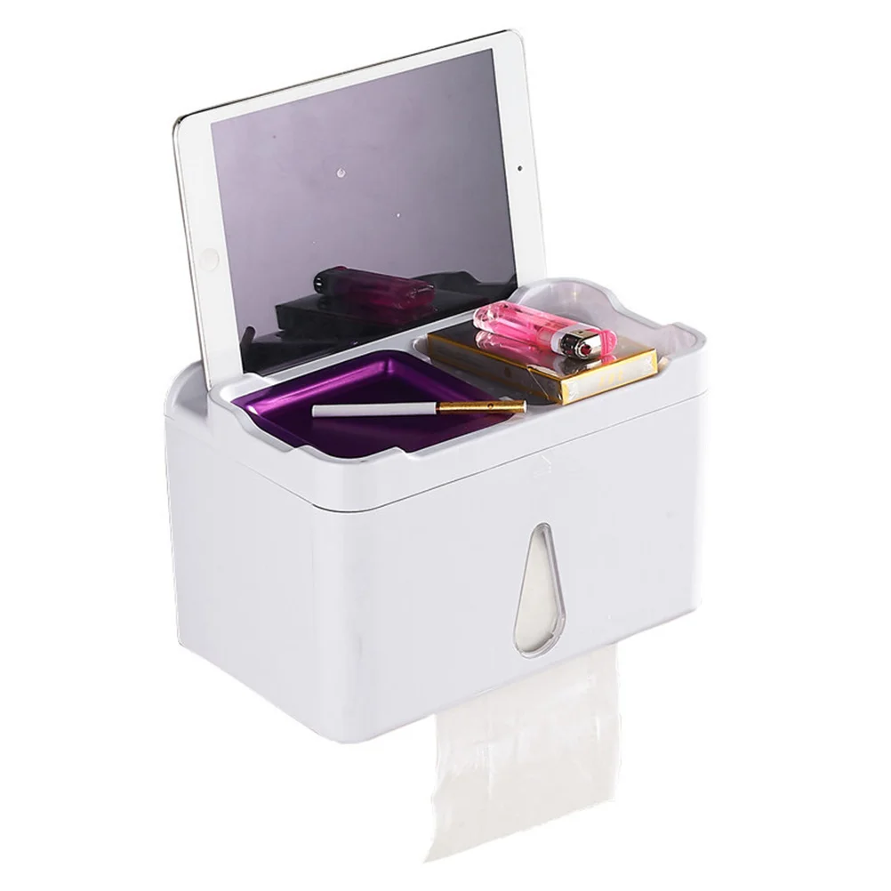 

Многофункциональная настенная коробка для туалетных салфеток, водонепроницаемый держатель для бумаги, стойка для хранения полотенец, накл...