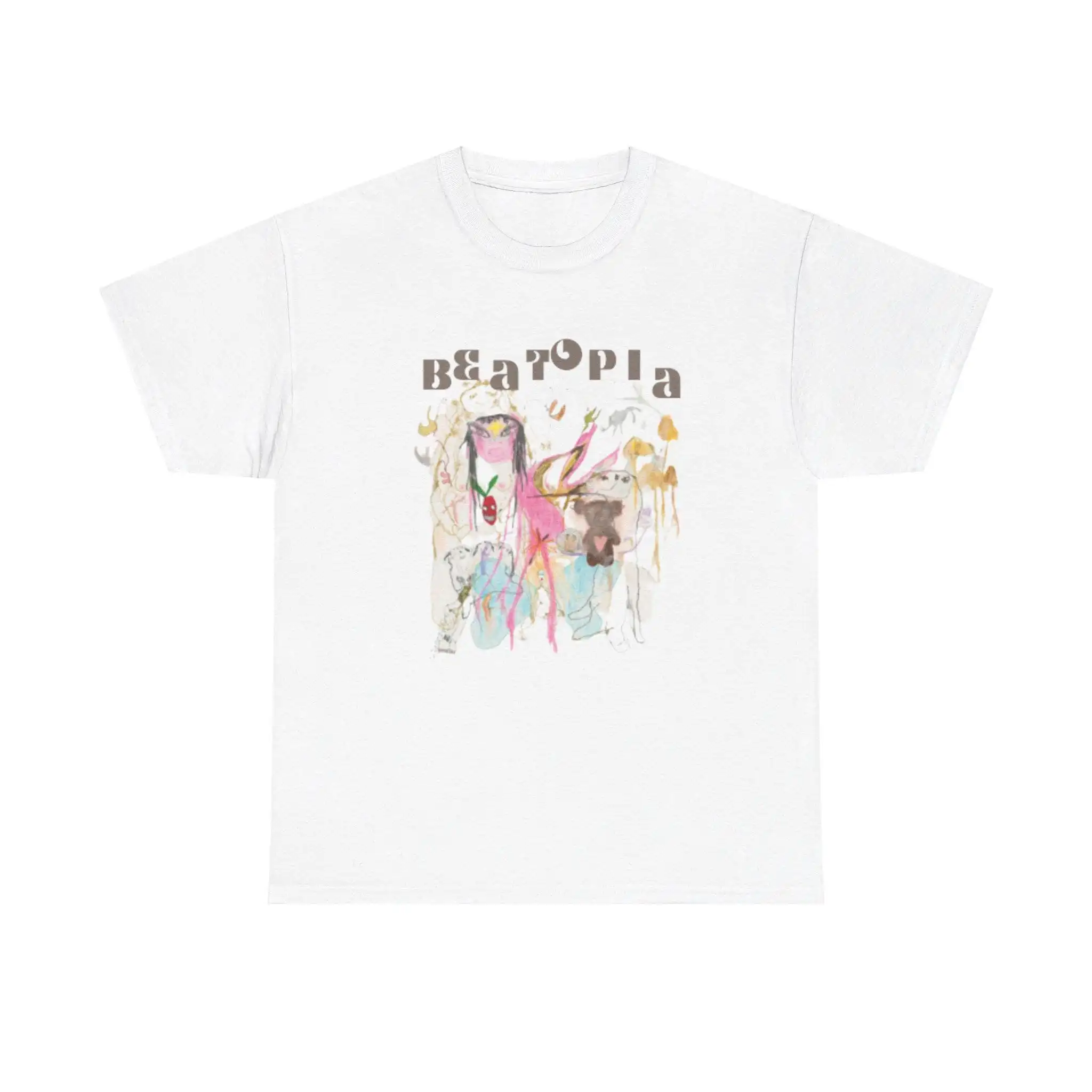 Beabadoobee топ Beatopia футболка негабаритная удобная женская ампирная группа певицы