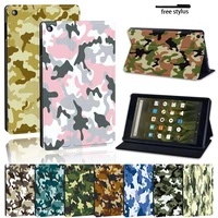 case for fire hd 10 11thfire hd 8 10th pu leather folding stand shell for amazon fire 7fire hd 8fire hd 10 camouflage pattern