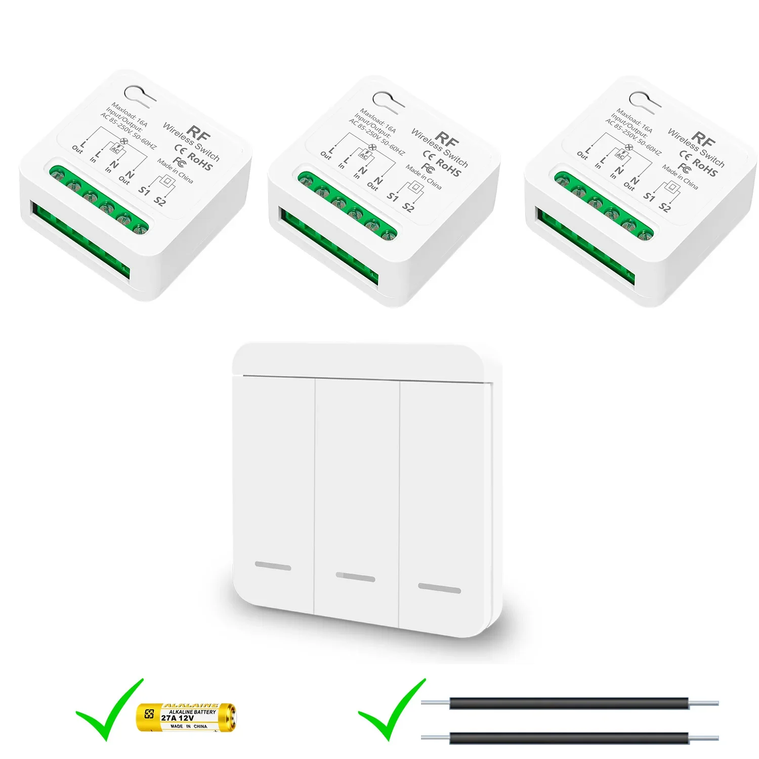 

Беспроводной умный выключатель света WenQia 433 МГц