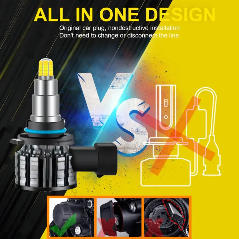 

Автомобильные светодиодные фары, легкая установка, подключи и работай, яркие светящиеся Противотуманные фары 50 Вт, автомобильные лампы, автомобильные аксессуары