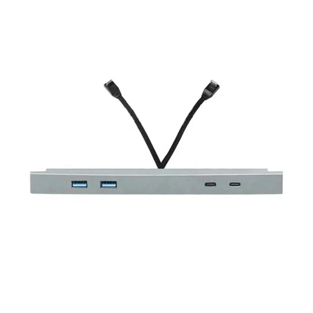 

Practical To Use High Quality USB Hub USB Hub USB Docking Station USB HUB 27W 4 Ports For Tesla Model 3/Y Grey