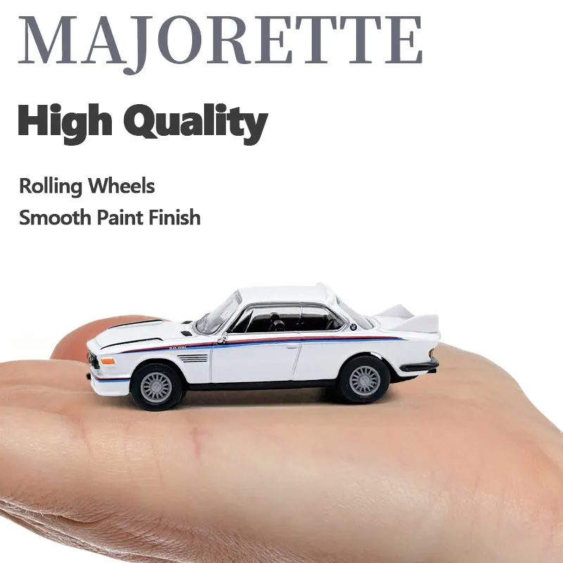 Фото Коллекционные модели автомобилей Majorette Diecast 1:64: BMW 3.0 CSL, Toyota, Bugatti, Porsche 1/64 — высокоточная детализация №5