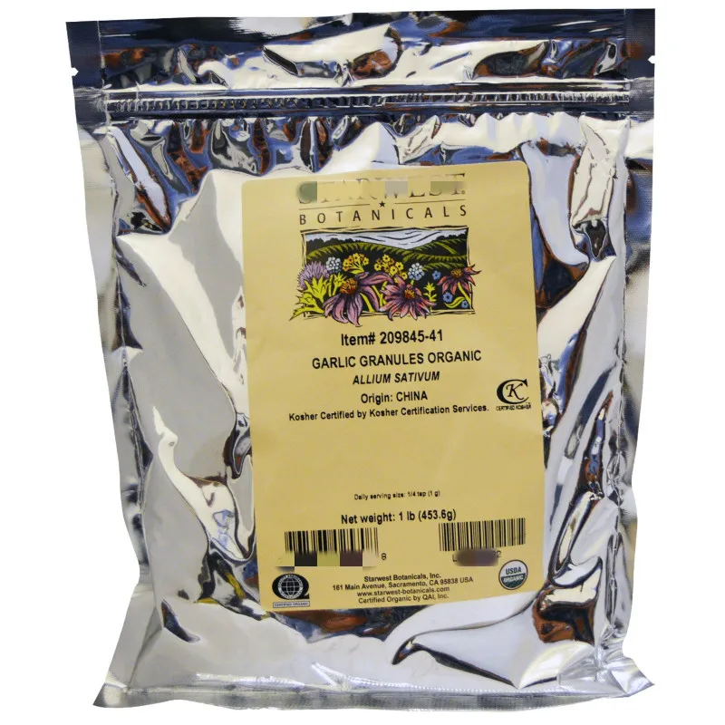

Organic garlic granules, 1 lb (453.6 g)