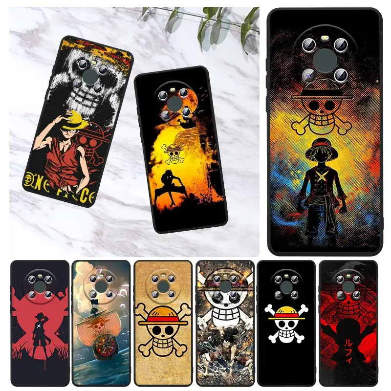 

Anime One Piece Luffy For Huawei Mate 40 30 20 X 5G RS Lite P Smart Pro Plus 2019 2020 2021 Z S Black Soft Phone Case Capa