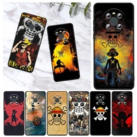 anime one piece luffy for huawei mate 40 30 20 x 5g rs lite p smart pro plus 2019 2020 2021 z s black soft phone case capa