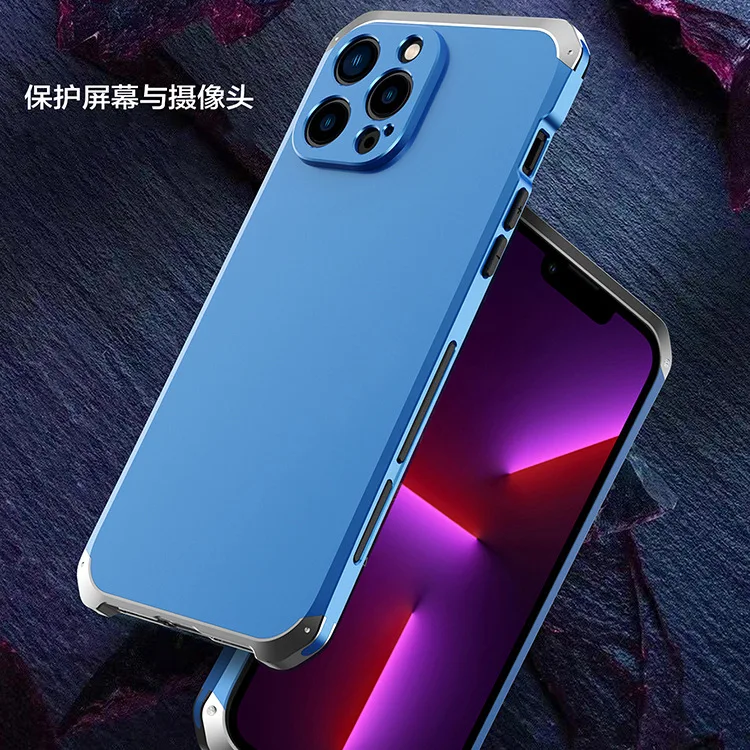 Luxury Shockproof Element Metal Case For Iphone 13 Pro Max Hin Hard Aluminium Alloy Hybrid Plastic Back Cover For Iphone 13 Mini