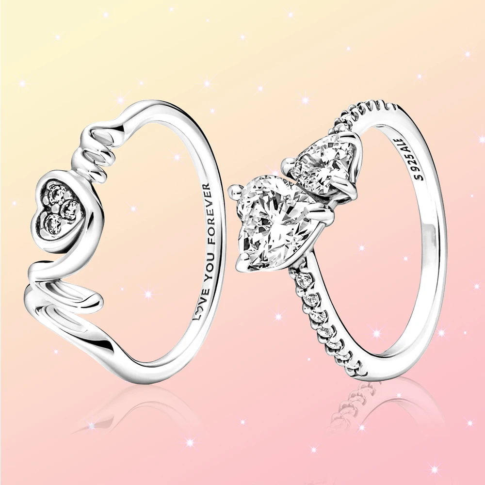 Кольцо Pandora из стерлингового серебра для мамы на день матери ювелирные изделия