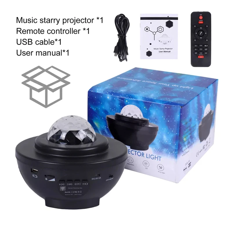 Звездный Галактический проектор roдэнни ночник музыкальный плеер с Bluetooth