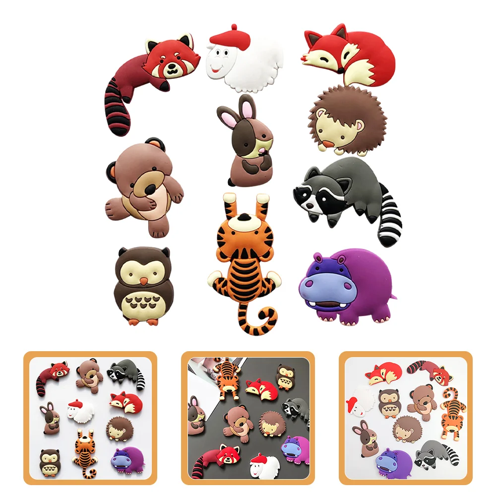 

10 Pcs Whiteboard Magnetic Adhesive Soft Magnets Cute Funny Adults Household Plastic Rubber Lovely Baby