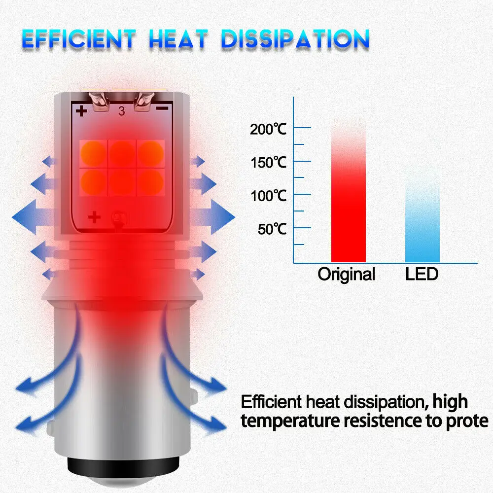 High Power 6000K White 1157 Led 15Smd-3030 Turn Signal Brake Reverse Light Bulbs | Автомобили и мотоциклы