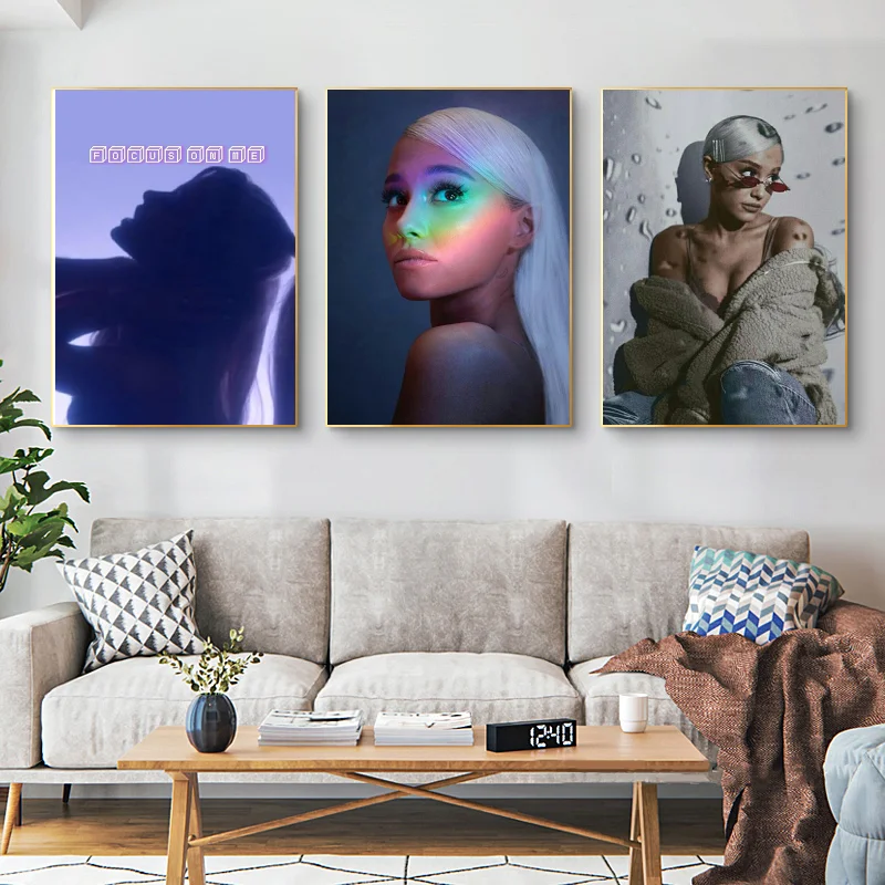7 R-Rings A-Ariana G-Grande Poster Wall Art Home Decor Room Digital Painting Living Restaurant Kitchen