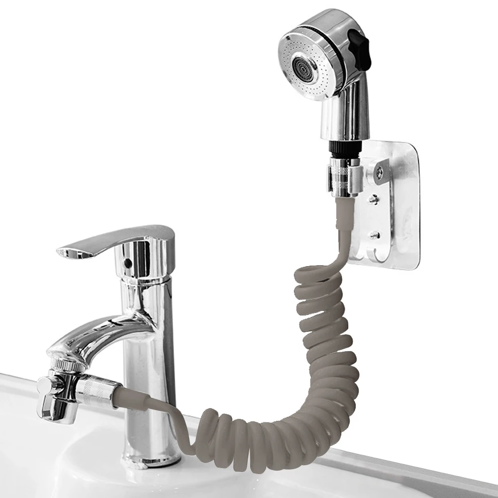 

Shower Head Set For Sink Shower Hose Sprayer Extension Tubes Adjustable Mode Double Control Tap Shower Bathroom Kitchen Toilet