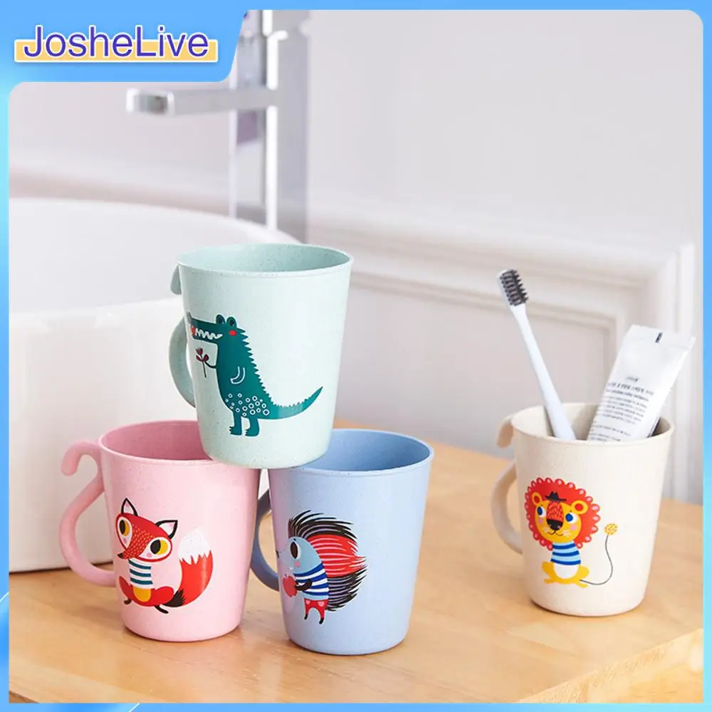 

Чашка для воды в скандинавском стиле с маленькими животными, мультяшная милая детская чашка для полоскания рта, Высококачественная Бутылка для промывки рта 8,5 × 10 см, Товары для ванной комнаты