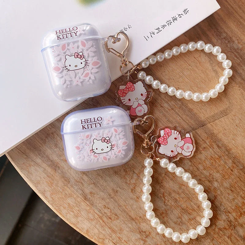 

Sanrio Hello Kitty 3D Doll Pendant Earphones Case for Apple AirPods Air Pods 1 Pro 2 3 Cover Headphone Anti-fall Box
