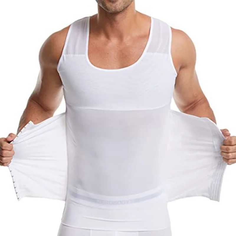 

Мужская компрессионная рубашка горячая Распродажа, утягивающий моделирующий жилет, майка для фитнеса и тренировок, мужские майки Abs Abdo, мод...