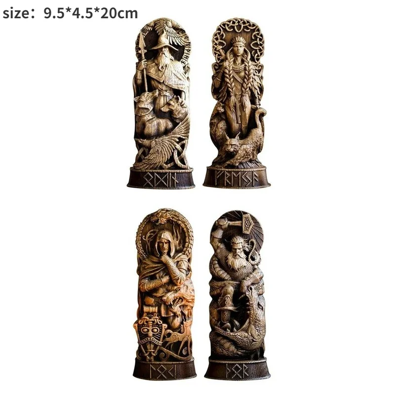 Герой Идол Имитация резьбы по дереву Смола Артефакт Мифические украшения