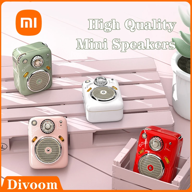 

Xiaomi Mini Bluetooth Speaker With FM Radio Retro Cute Portable Outdoor Wireless Smart Speaker Long Battery Life Support TF Card