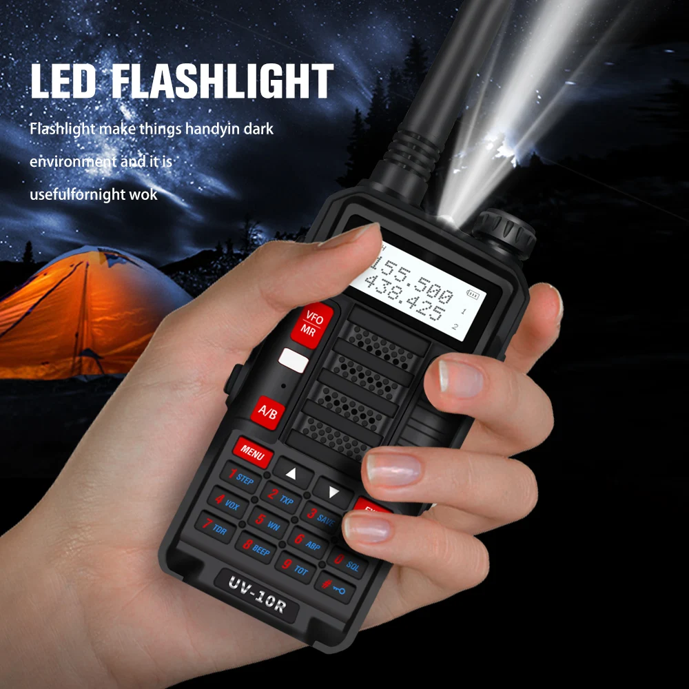 New 2022 Baofeng Uv10R 10w Professional Walkie Talkie For Hunting 10 Km City Ham Radio Station Amateur Updated Vhf Uhf Ham Radio
