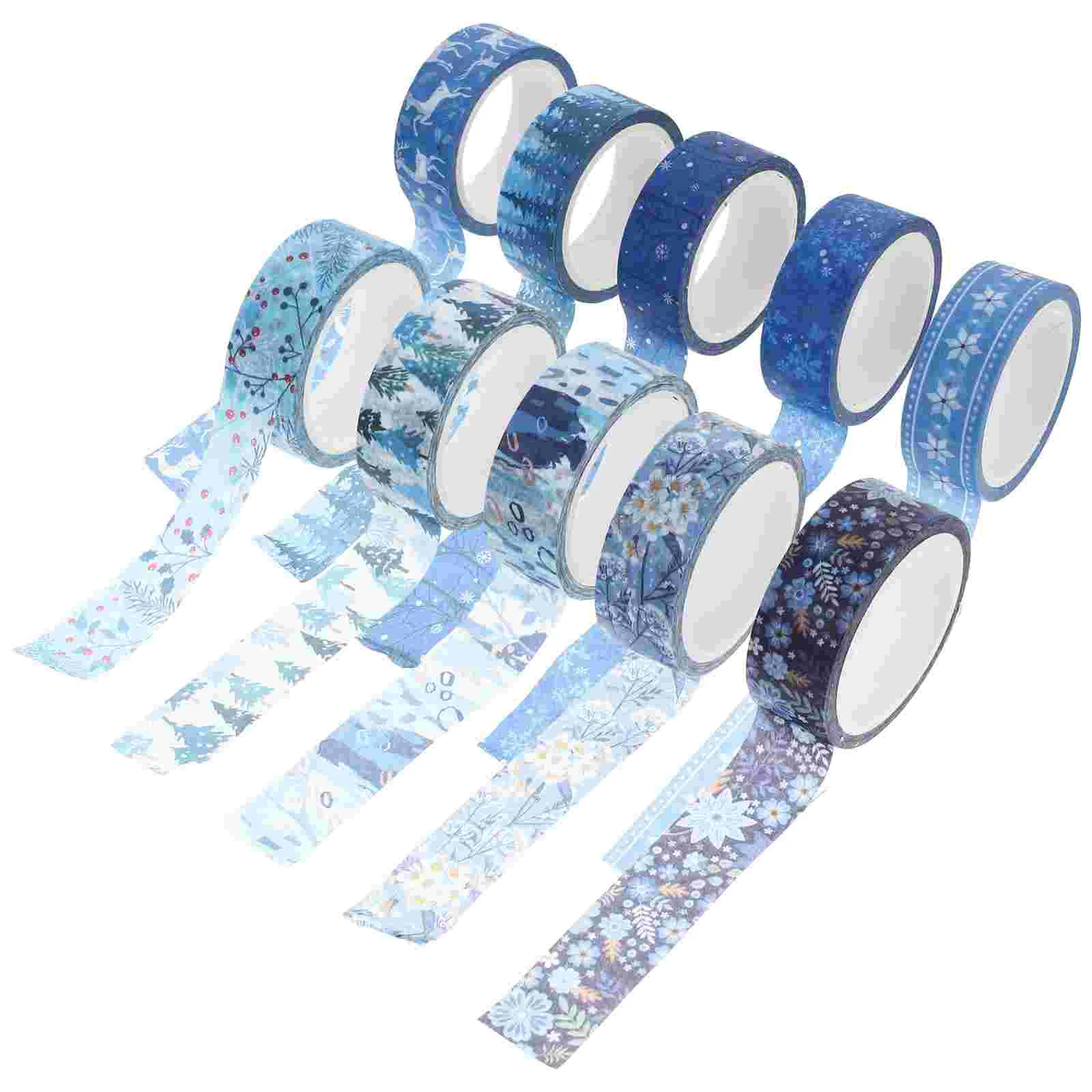 

10 Rolls Decorative Washi Tape Tapes Christmas Crafts Supplies Gift Wrapping Journaling Scrapbook Cute