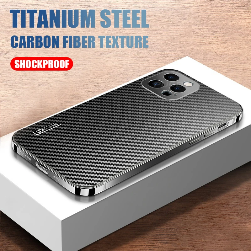 

Carbon Fiber Case For iPhone 14 13 12 Pro Max 14pro 13pro 12pro Ultra Thin Shockproof Lens Protection Cover
