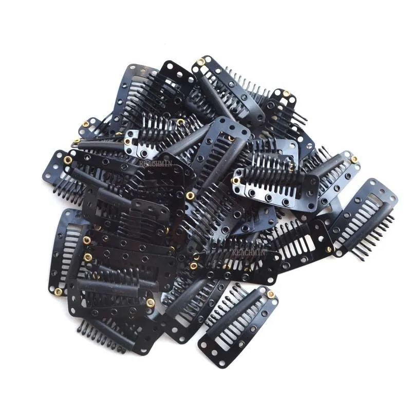 

100pcs/lot 10 Teeth 3.6cm Hair Extensions Clips Beauty Salon Use for Clip in Hair Extension Tools