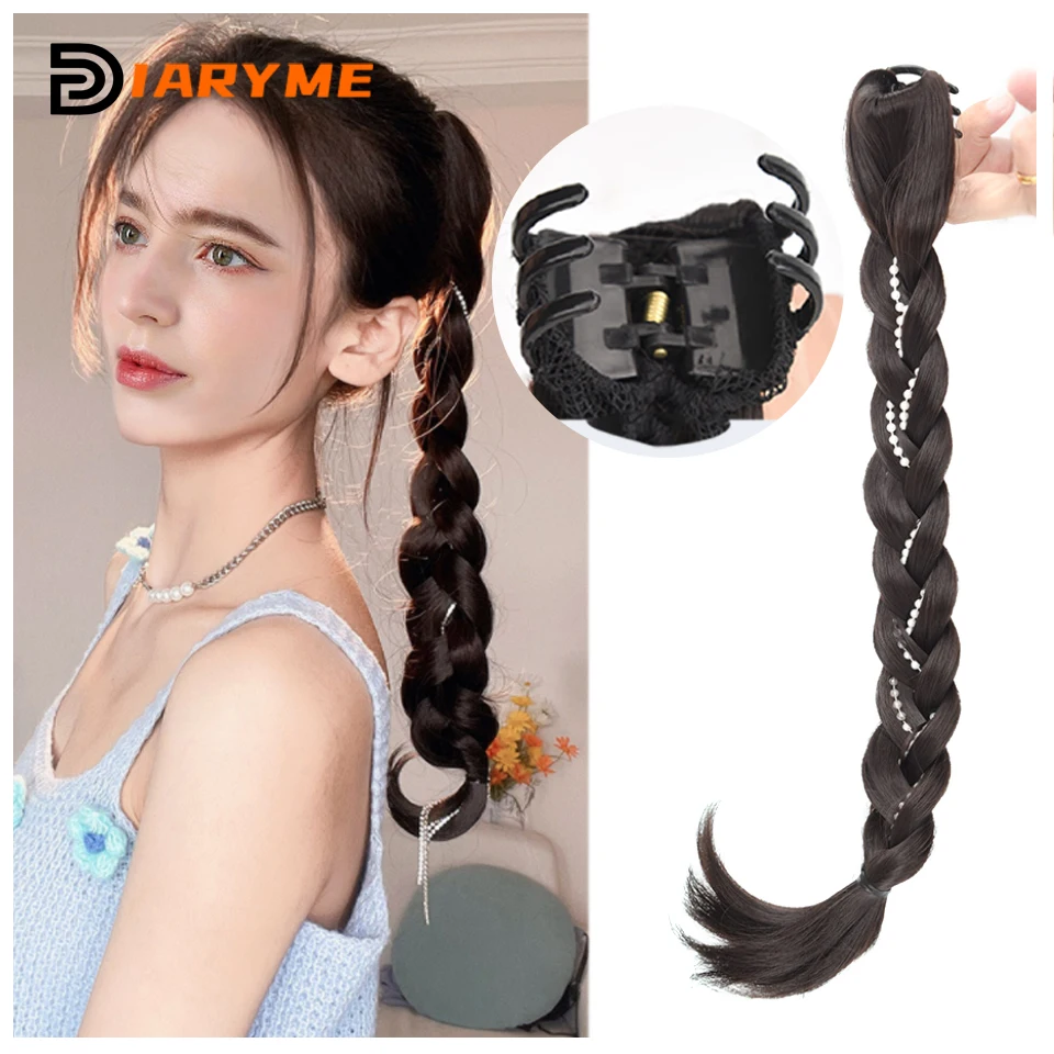 Женские синтетические удлинители волос с косичками Длинные рыбьи косички для